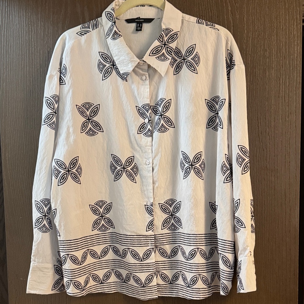 Vero Moda White Blouse with Black Accents